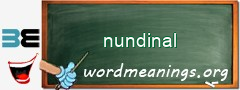 WordMeaning blackboard for nundinal